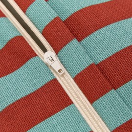 Nobodinoz - OTTO. Υφασμάτινο Πουφ Ενηλίκων Red Teal Green Stripes