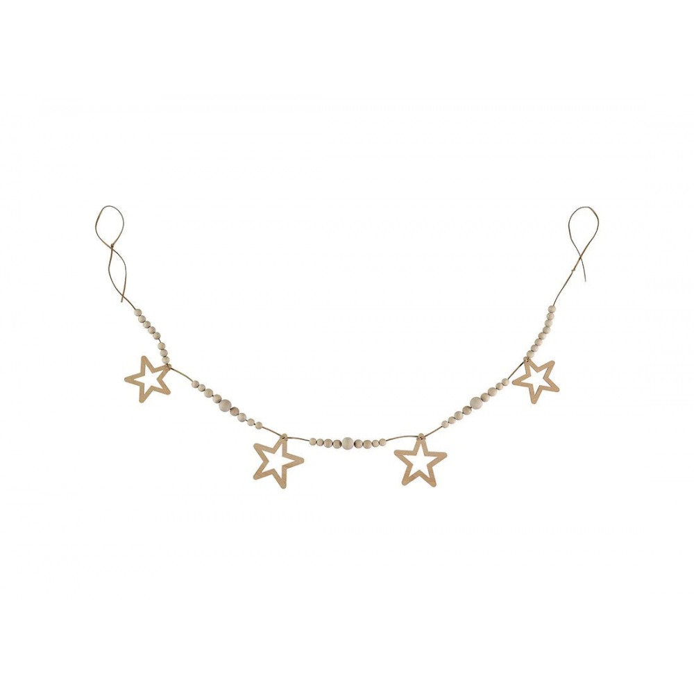 Nobodinoz - Ξύλινη Γιρλάντα Star And Pearls