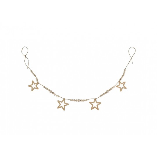 Nobodinoz - Ξύλινη Γιρλάντα Star And Pearls