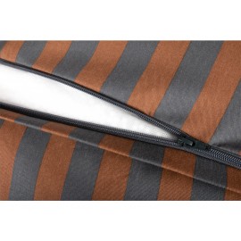 Nobodinoz - Πουφ Με Μαξιλάρι Πλάτης Majestic Blue Brown Stripes