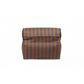 Nobodinoz - Πουφ Με Μαξιλάρι Πλάτης Majestic Blue Brown Stripes
