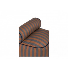 Nobodinoz - Πουφ Με Μαξιλάρι Πλάτης Majestic Blue Brown Stripes