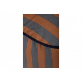 Nobodinoz - Πουφ Με Μαξιλάρι Πλάτης Majestic Blue Brown Stripes