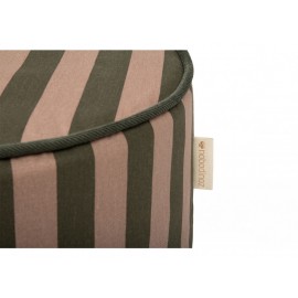 Nobodinoz - Στρογγυλό κάθισμα Majestic Marsala Green Taupe Stripes