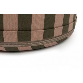 Nobodinoz - Στρογγυλό κάθισμα Majestic Marsala Green Taupe Stripes