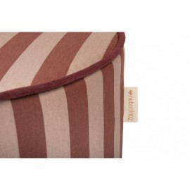 Nobodinoz - Στρογγυλό κάθισμα Majestic Marsala Taupe Stripes