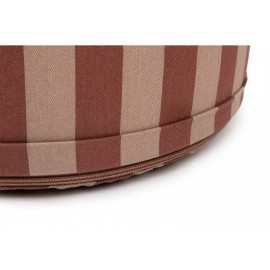 Nobodinoz - Στρογγυλό κάθισμα Majestic Marsala Taupe Stripes