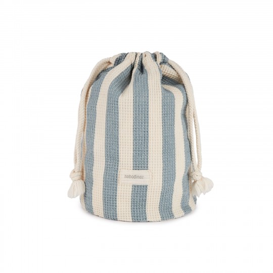 Nobodinoz - Τσαντάκι Παραλίας Blue Stripes
