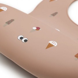 Noui Noui - Σαλιάρα Σιλικόνης Ice Cream/Old rose