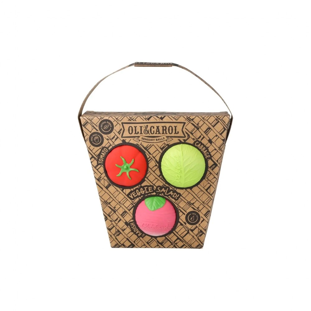  Oli & Carol - Σετ 3 Αισθητηριακές Μπάλες Veggie Salad