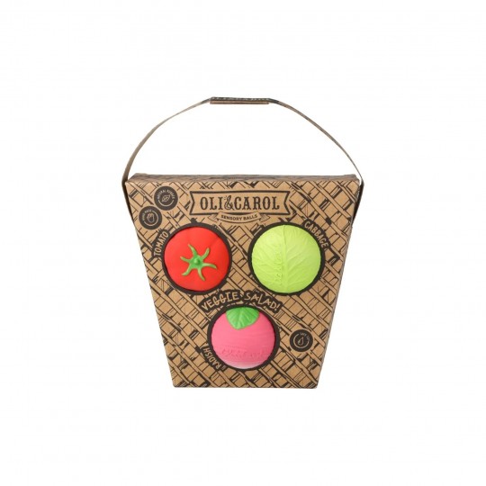  Oli & Carol - Σετ 3 Αισθητηριακές Μπάλες Veggie Salad