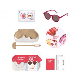 Olivio & Co - Παιδικά Γυαλιά Ηλίου Οβάλ 5-12 Ετών Breakfast Art Raspberry