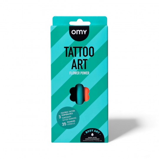 Omy - Σετ Ζωγραφικής Δέρματος Tattoo Art Flower Power