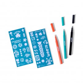 Omy - Σετ Ζωγραφικής Δέρματος Tattoo Art Flower Power