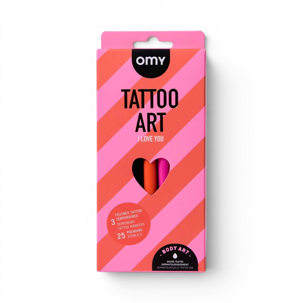 Omy - Σετ Ζωγραφικής Δέρματος Tattoo Art Flower Love