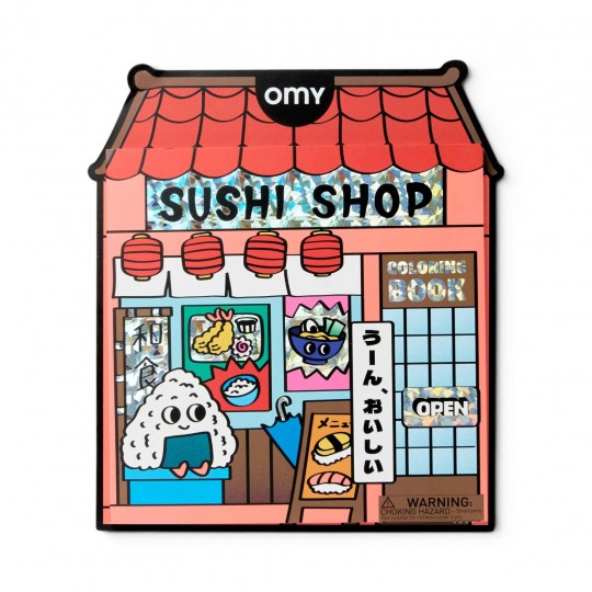 Omy - Βιβλίο Ζωγραφικής με Αυτοκόλλητα Coloring Boutique Sushi Shop