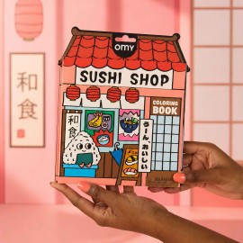 Omy - Βιβλίο Ζωγραφικής με Αυτοκόλλητα Coloring Boutique Sushi Shop