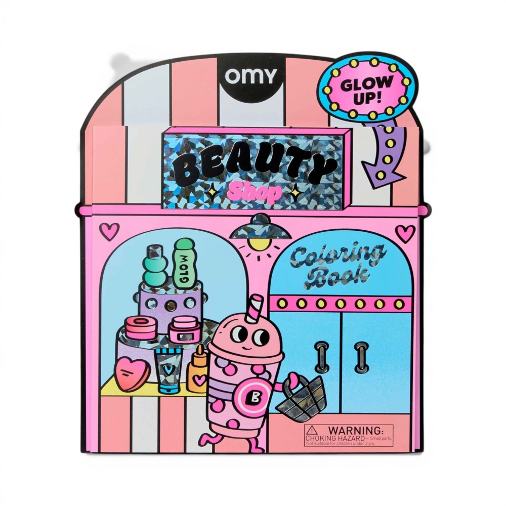 Omy - Βιβλίο Ζωγραφικής με Αυτοκόλλητα Coloring Boutique Beauty Shop