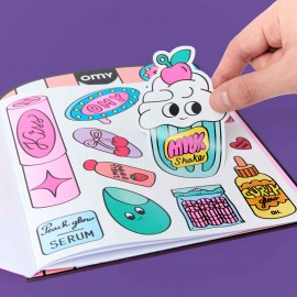 Omy - Βιβλίο Ζωγραφικής με Αυτοκόλλητα Coloring Boutique Beauty Shop