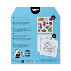 Omy - Βιβλίο Ζωγραφικής με Αυτοκόλλητα Coloring Boutique Farmer's Market