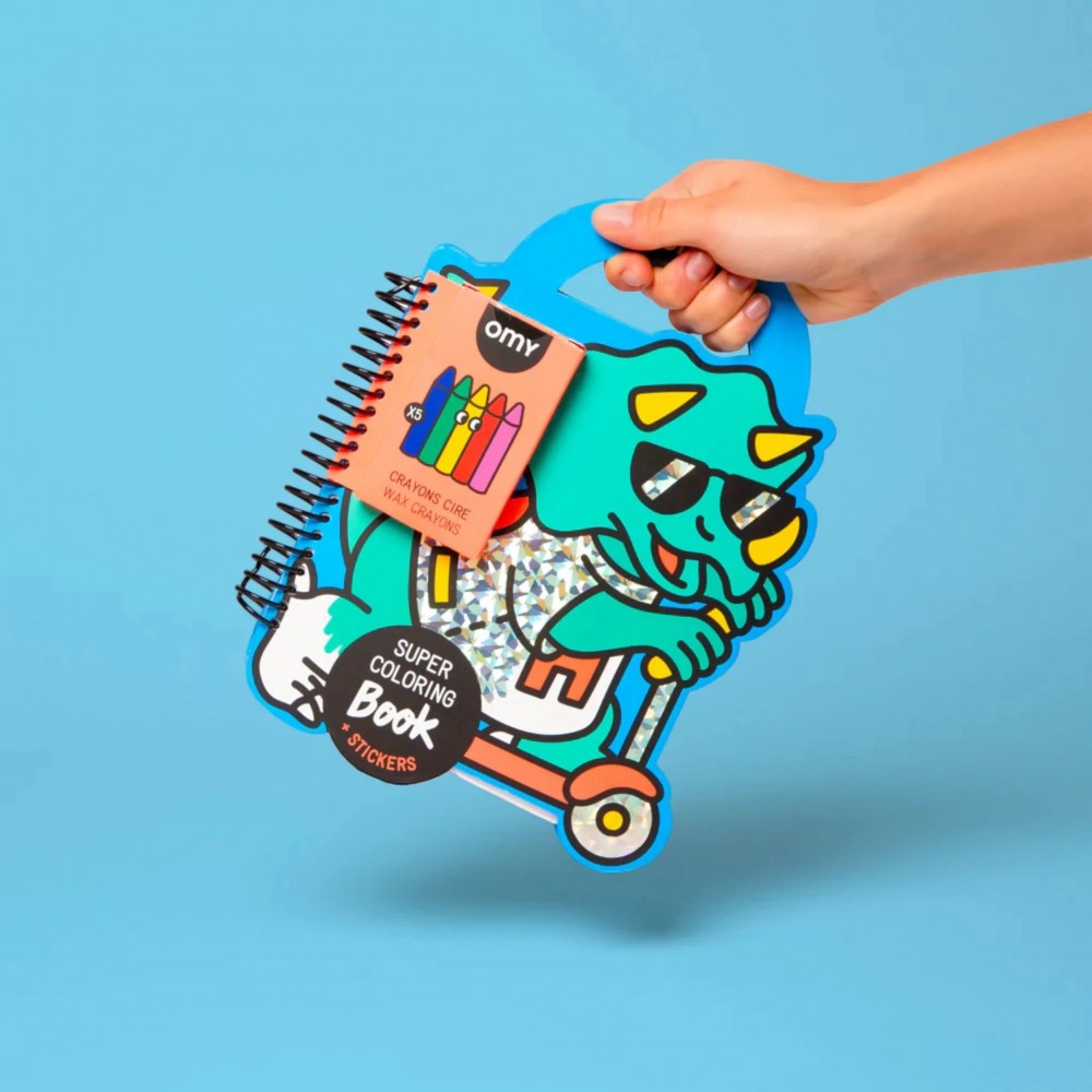 Omy - Βιβλιαράκι Ζωγραφικής Με Αυτοκόλλητα Dino