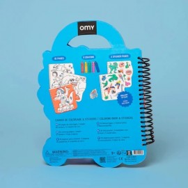 Omy - Βιβλιαράκι Ζωγραφικής Με Αυτοκόλλητα Dino