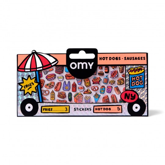 Omy - Σετ αυτοκόλλητα BOUTIQUE HOT DOG Shop