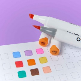Omy - Σετ 9 Μαρκαδόρων Αλκοόλης με Διπλή Όψη Smooth Ink