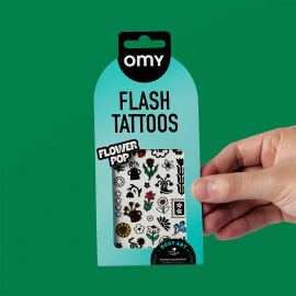 Omy - Αυτοκόλλητα Flash Tattoos Flower Pop