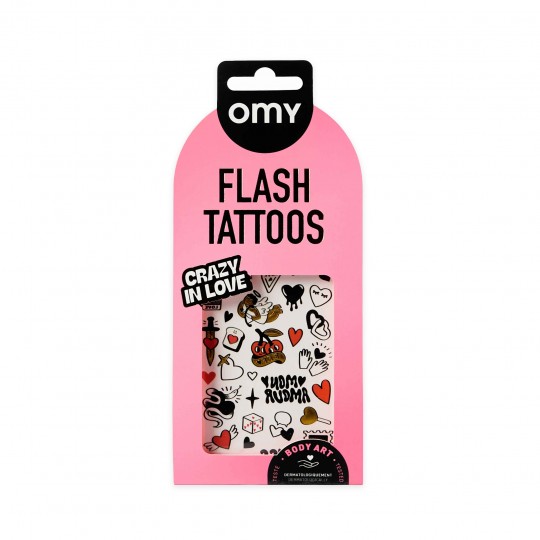 Omy - Αυτοκόλλητα Flash Tattoos Crazy in Love