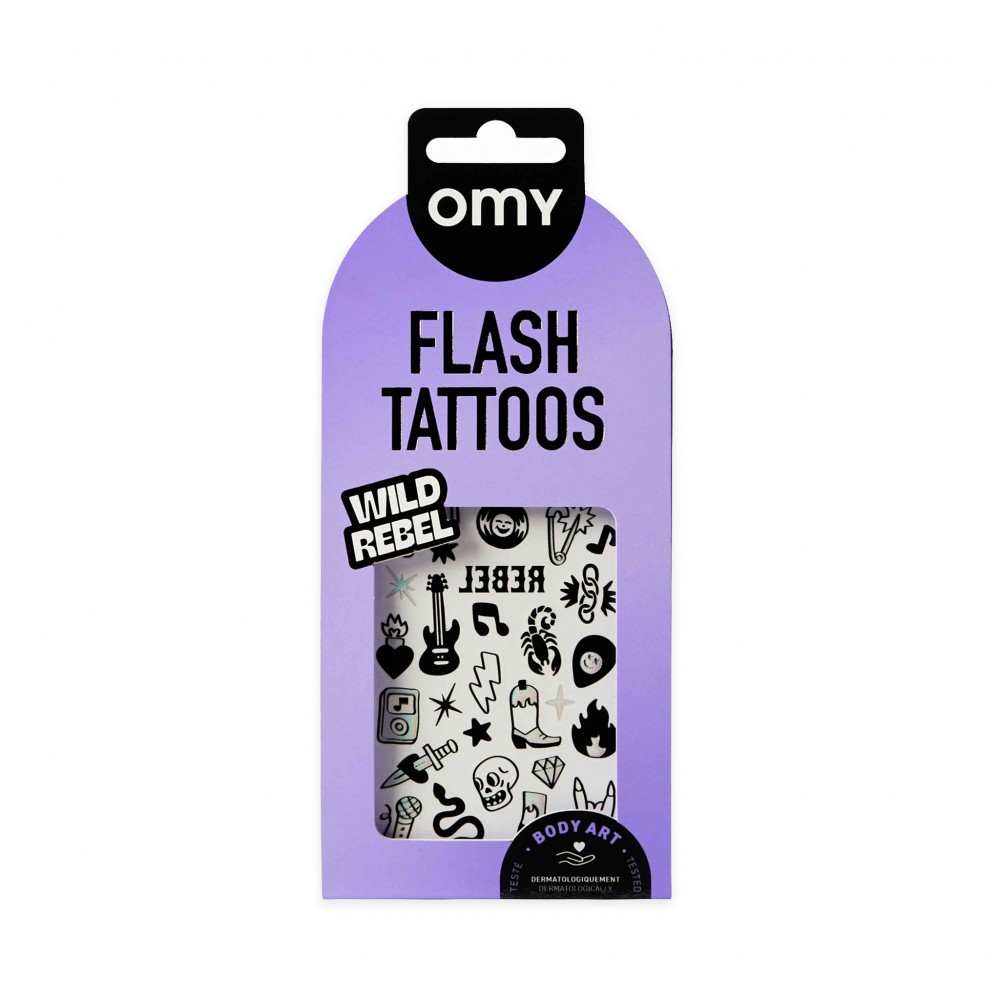 Omy - Αυτοκόλλητα Flash Tattoos Wild Rebel