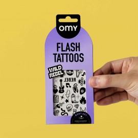 Omy - Αυτοκόλλητα Flash Tattoos Wild Rebel