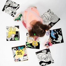 Omy - Σετ Ζωγραφικής Με Βελούδινο Πλαίσιο Animals