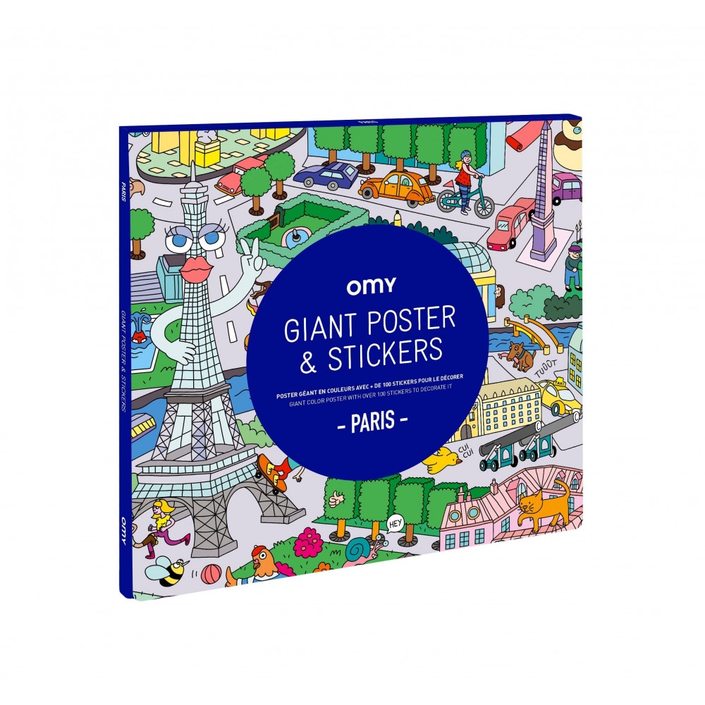 Omy - Αφίσα Γίγας Με Αυτοκόλλητα Paris