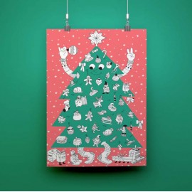 Omy - Αφίσα Γίγας Για Ζωγραφική Με Αυτοκόλλητα Giant Tree