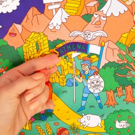 Omy - Αφίσα Γίγας Για Ζωγραφική Με Αυτοκόλλητα Mythology