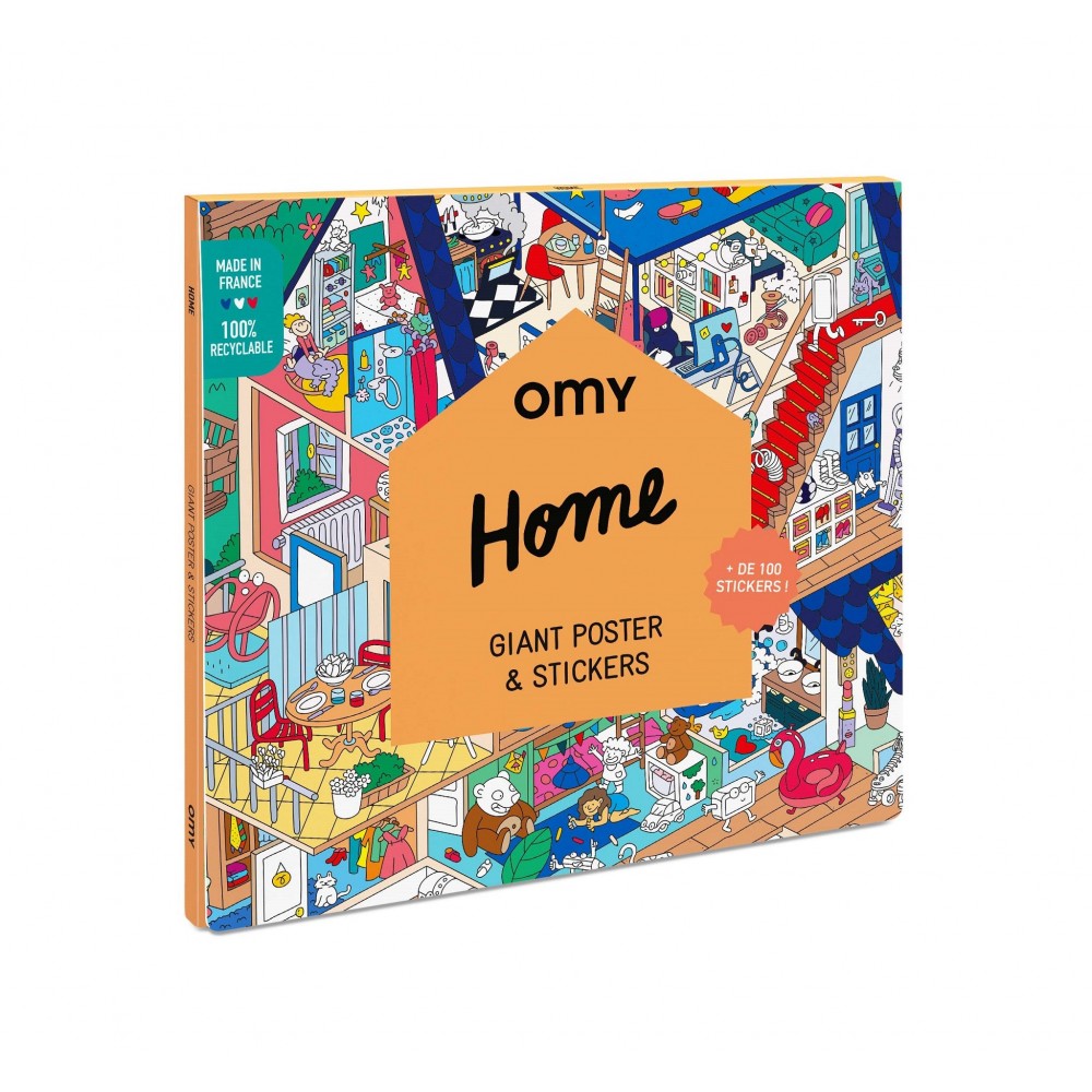 Omy - Αφίσα Γίγας Με Αυτοκόλλητα Home