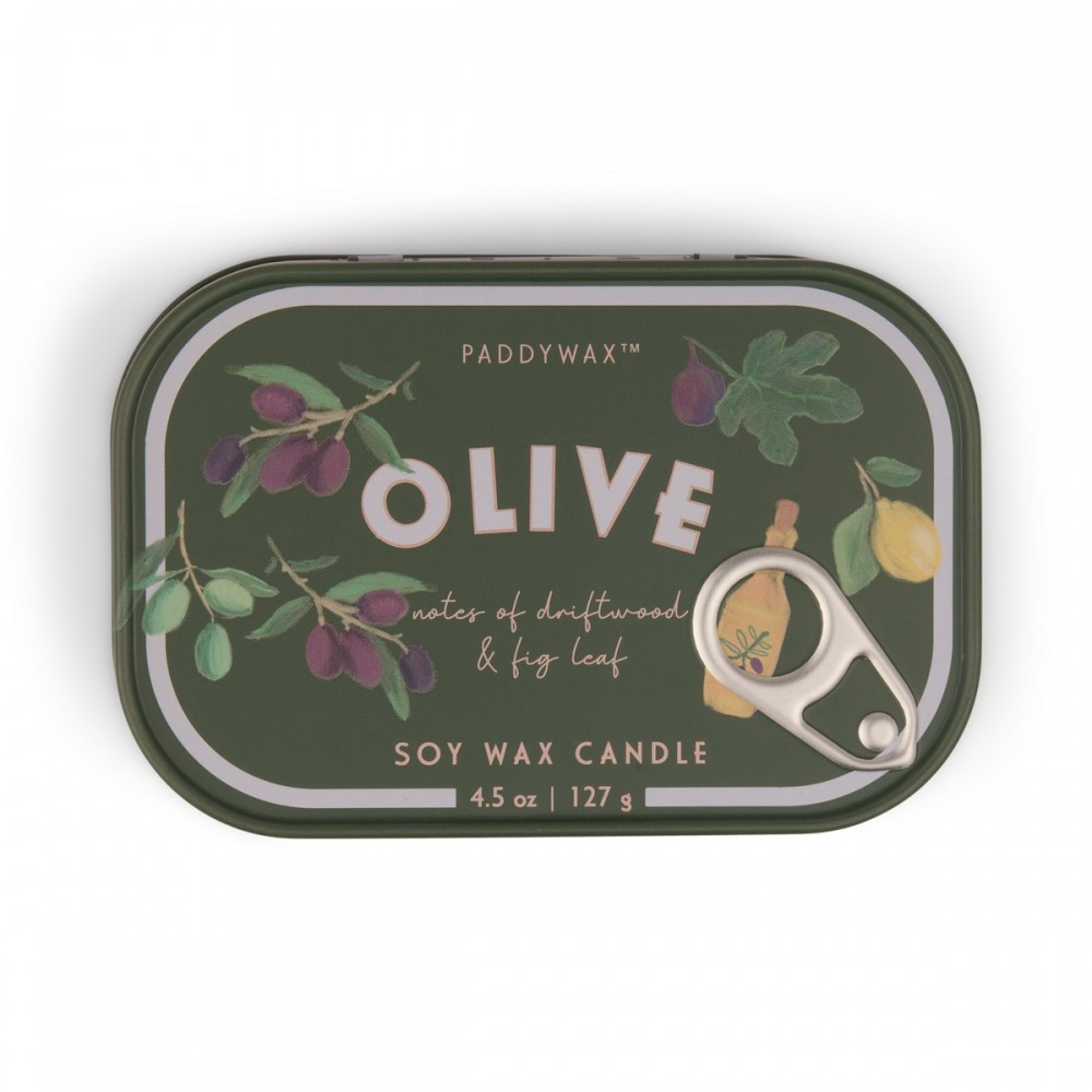 Paddywax - Fig & Olive Φυτικό Κερί 127gr Σε Μεταλλικό Δοχείο-Κονσέρβα Bistro Olive