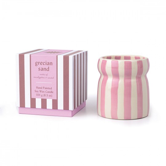 Paddywax - Φυτικό Κερί 184gr Cabana Pink Striped Grecian Sand
