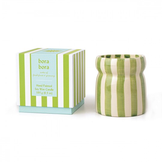 Paddywax - Φυτικό Κερί 184gr Cabana Green Striped Bora Bora