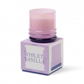 Paddywax - Stacked Κερί Σόγιας 198gr Σε Γυάλινο Δοχείο Violet Vanilla