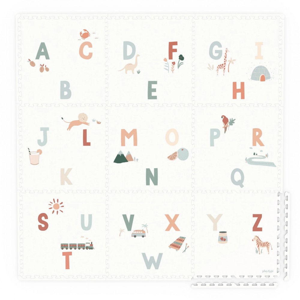 Play&Go - Στρωματάκι Παζλ Διπλής Όψης / Κουτί Αποθήκευσης Alphabet EEVA