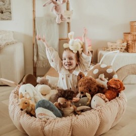 Play&Go - Στρώμα Παιχνιδιού Μαλακό / Βρεφική Φωλιά / Τσάντα 3 Σε 1 Bloom Stripes Brown