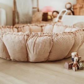 Play&Go - Στρώμα Παιχνιδιού Μαλακό / Βρεφική Φωλιά / Τσάντα 3 Σε 1 Bloom Stripes Brown