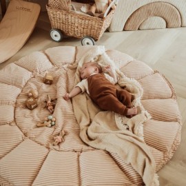 Play&Go - Στρώμα Παιχνιδιού Μαλακό / Βρεφική Φωλιά / Τσάντα 3 Σε 1 Bloom Stripes Brown