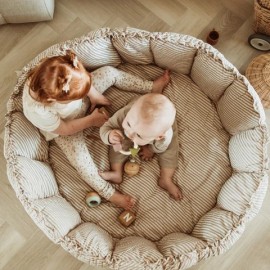 Play&Go - Στρώμα Παιχνιδιού Μαλακό / Βρεφική Φωλιά / Τσάντα 3 Σε 1 Bloom Stripes Blue