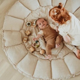 Play&Go - Στρώμα Παιχνιδιού Μαλακό / Βρεφική Φωλιά / Τσάντα 3 Σε 1 Bloom Stripes Blue