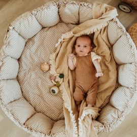 Play&Go - Στρώμα Παιχνιδιού Μαλακό / Βρεφική Φωλιά / Τσάντα 3 Σε 1 Bloom Stripes Blue