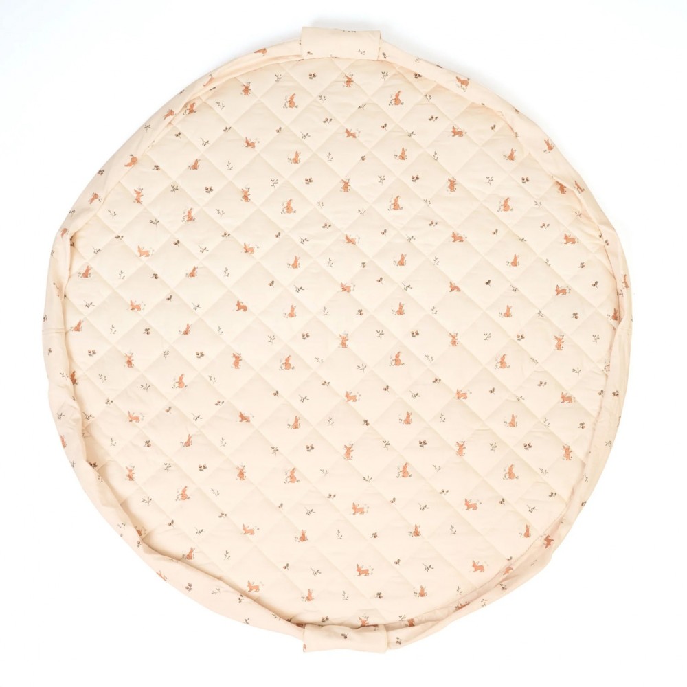 Play&Go - Στρώμα Παιχνιδιού Μαλακό Οργανικό Βαμβάκι / Τσάντα 2 Σε 1 Rabbits