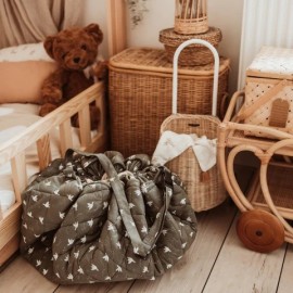 Play&Go - Στρώμα Παιχνιδιού Μαλακό Οργανικό Βαμβάκι / Τσάντα 2 Σε 1 Birds